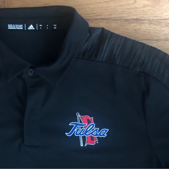 Adidas University of Tulsa Polo Shirt Men’s L Like New - Picture 2 of 7